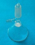 Deschem 90mm Glass Powder Funnel with Hose Adapter