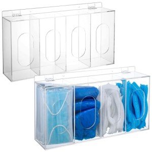 Acrylic Wall-Mounted Dispenser for Masks & Covers