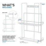 White Metal Double Gloves Dispenser and Tissue Shelf