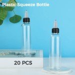 20PCS 8.5oz Clear Plastic Squeeze Bottles