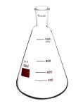 QWORK 1000 mL Borosilicate Glass Flask, 24/40 Joint