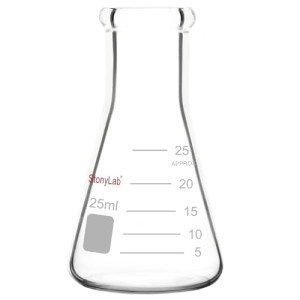 Stonylab 25ml Heavy Wall Erlenmeyer Flask - 1 Pack