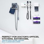 White Metal Double Gloves Dispenser and Tissue Shelf