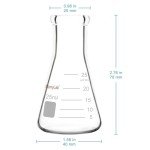 Stonylab 25ml Heavy Wall Erlenmeyer Flask - 1 Pack