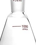 QWORK 1000 mL Borosilicate Glass Flask, 24/40 Joint