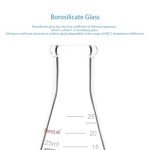 Stonylab 25ml Heavy Wall Erlenmeyer Flask - 1 Pack