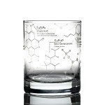 Whiskey Chemistry Etched Tumbler Glasses - 10 oz