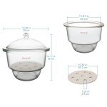 Stonylab 11.8" Glass Lab Desiccator with Knob Cover