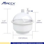 Maccx 250mm Vacuum Desiccator with Stopcock & O-Ring
