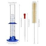 25ML Glass Graduated Cylinder with Plastic Base