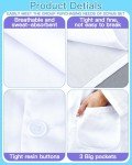 3-Pack White Unisex Lab Coats for Adults