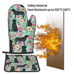 Labrador Retriever Floral Oven Mitts & Pot Holders