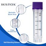 CryoKING 1.5ml Cryogenic Vials with Caps - 25 Pack