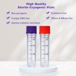 CryoKING 1.5ml Cryogenic Vials with Caps - 25 Pack