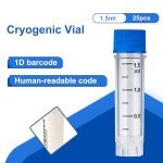 CryoKING 1.5ml Cryogenic Vials with Caps - 25 Pack