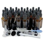 24-Pack 1oz Amber Glass Dropper Bottles