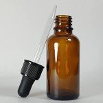 24-Pack 1oz Amber Glass Dropper Bottles