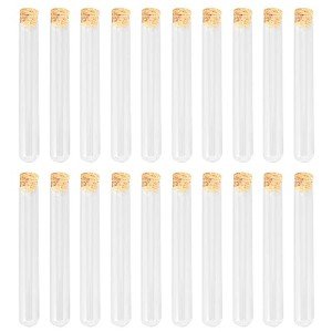 15pcs 25ml Glass Test Tubes with Cork Stoppers