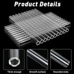 20 Clear Glass Tubes for Lab and DIY Projects