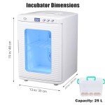 25L Portable Temperature-Controlled Lab Incubator for Reptiles