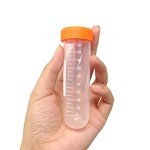 10PCS 50ml Round Bottom Plastic Centrifuge Tubes
