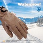 Winter Leather Work Gloves with Thinsulate Lining