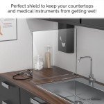 Acrylic Freestanding Sink Splash Guard Panel 19" x 18