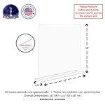 Acrylic Freestanding Sink Splash Guard Panel 19" x 18