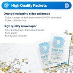 Premium Food Safe Orange Silica Gel Packets - 300 Packs