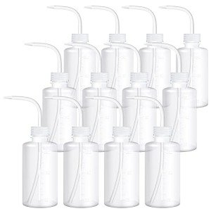 12 Pack 250ml Plastic Squeeze Wash Bottles