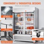 VEVOR 44.21 Cu. Ft. Stainless Steel Reach-In Freezer