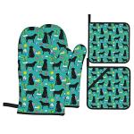 Black Lab Summer Oven Mitts & Pot Holder Set