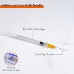 25Ga Luer Lock Disposable Syringes - 100pcs