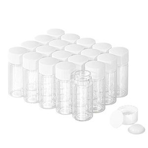 10ml Clear Glass Vials with Screw Caps - 20pcs