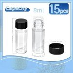 15 Pack 2 Dram Borosilicate Glass Vials with Caps
