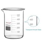 StonyLab Borosilicate Glass Beaker Set - 5 Sizes