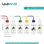 500ml Safety Wash Bottles, 6-Pack Set