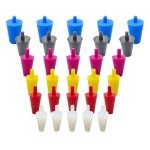 60 Pack Silicone Rubber Lab Stoppers – 6 Sizes