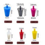 60 Pack Silicone Rubber Lab Stoppers – 6 Sizes