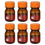 6 Pack 100ml Borosilicate Glass Storage Bottles