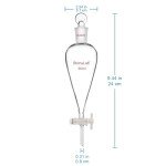 StonyLab 60ml PTFE Stopcock Separatory Funnel