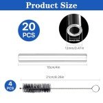 20Pcs 4" Borosilicate Glass Blowing Tubes Set