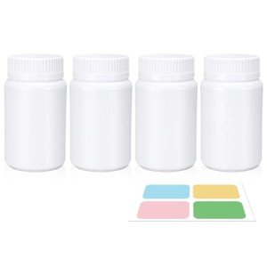 UMETASS 100cc Empty Plastic Pill Bottle Pack