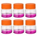 6 Pack 250ml Borosilicate Glass Storage Bottles