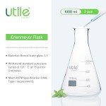1000ml Borosilicate Erlenmeyer Flask Set, 2pcs