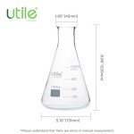 1000ml Borosilicate Erlenmeyer Flask Set, 2pcs