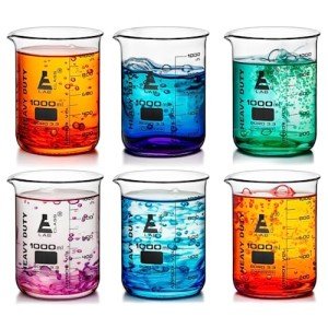 EISCO 6-Pack 1000ml Heavy Duty Beakers