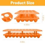 Orange Plastic Test Tube Holders with Silicone Racks