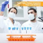 Orange Plastic Test Tube Holders with Silicone Racks