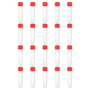 20-Pack 20mL Plastic Test Tubes with Caps